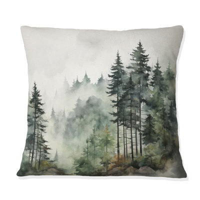Coussin Pine Tree Misty Morning I