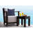 Beach Stripe Outdoor Square Pillow Cover & Insert-381943962-381943961