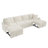 Brunella Corduroy Sleeper Sofa Sectional Sofa Bed With Storage Seat-1005291800