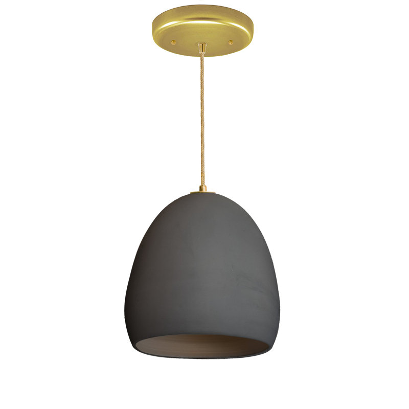 1 - Light Pendant, Black, Matte White, 100" H x 7" W x 7" D