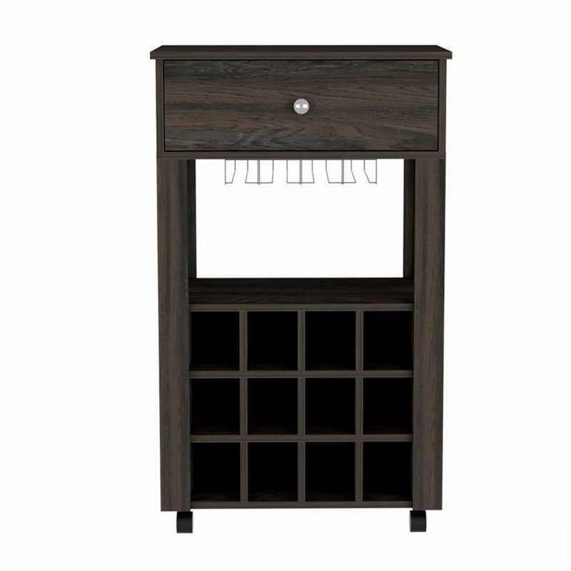 12-Bottle Wine Cabinet, Brown