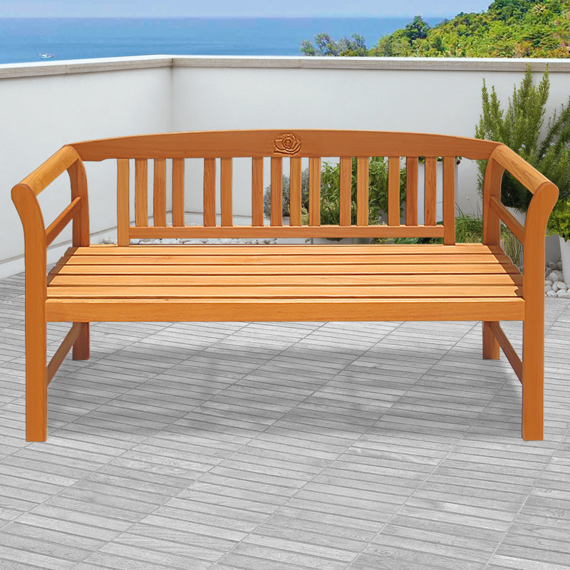 Aphan Solid Wood Eucalyptus Outdoor Bench