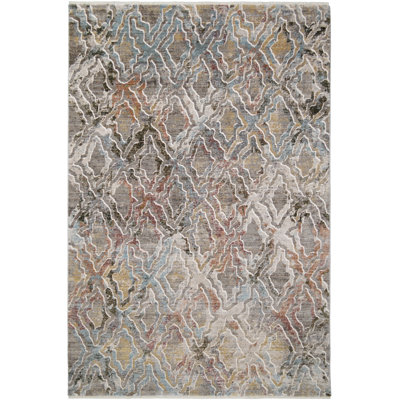 Tapis géométrique brun Zech