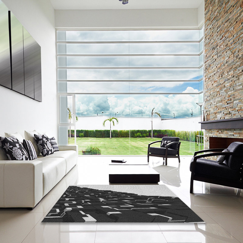 Abstract Indoor Rug, Square 4'