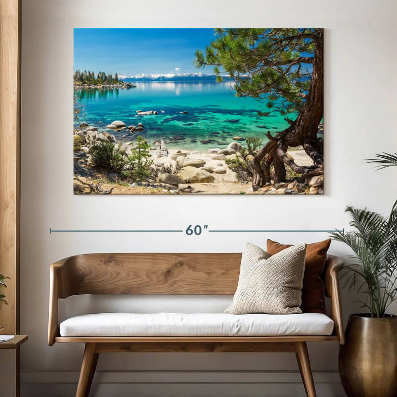 Alvord turquoise, lac Tahoe, H 34 po x l 51 po