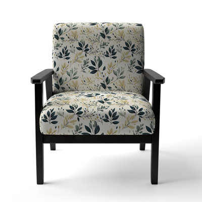 Fauteuil d'appoint rembourré bohème et éclectique Modern Greenery Modern