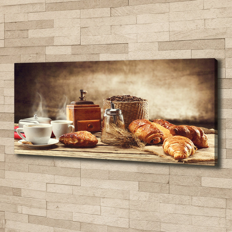 Breakfast - Print, 50cm H x 125cm W x 2cm D, Wrapped Canvas