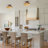 1-Light Hand-Woven Rattan LED Flush Mount