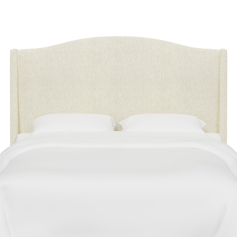 Byrd Upholstered Wingback Headboard, Twin, Milsap Canvas Sustain® Tweed