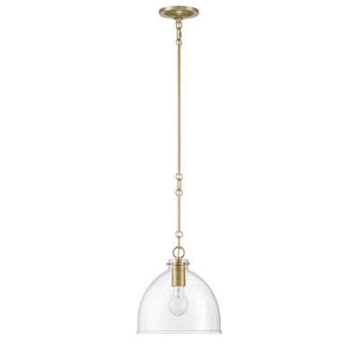 Dimmable Seeded Glass Single Light Pendant