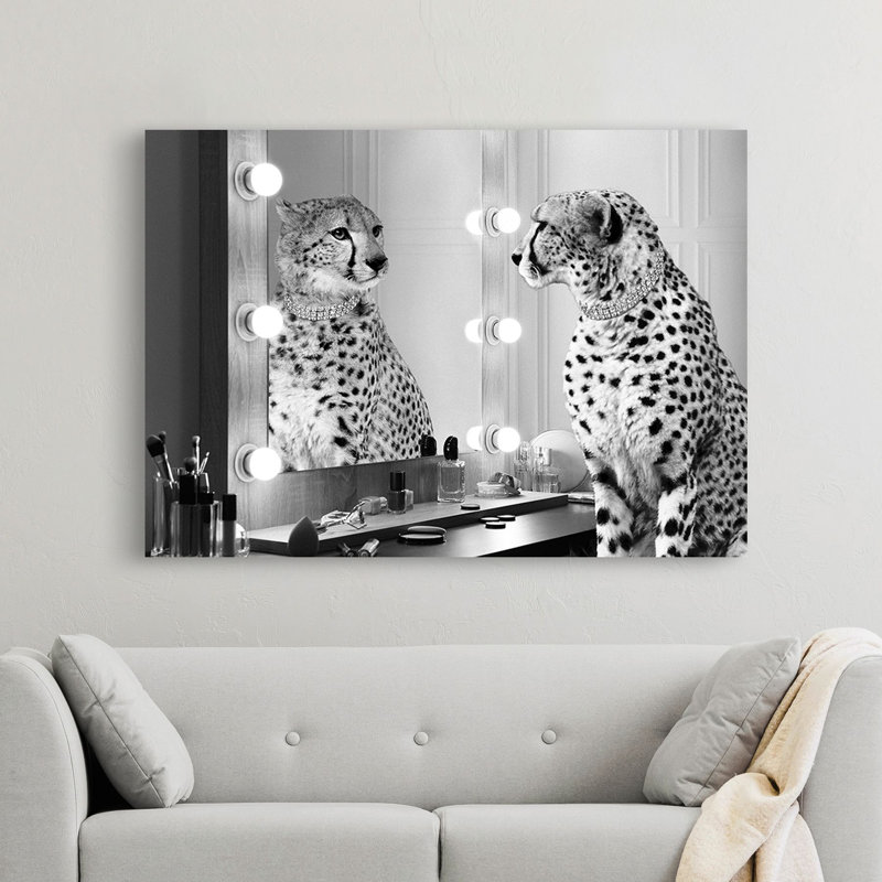 Wild Beauty (BW) by Julian Lauren - Wrapped Canvas Print, 60cm H x 80cm W x 4cm D