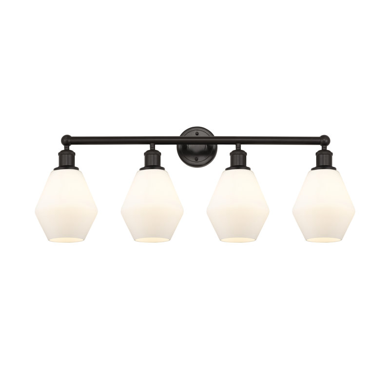 Gabbie 4 - Light Dimmable Vanity Light, Cased Matte White, Oil Rubbed Bronze