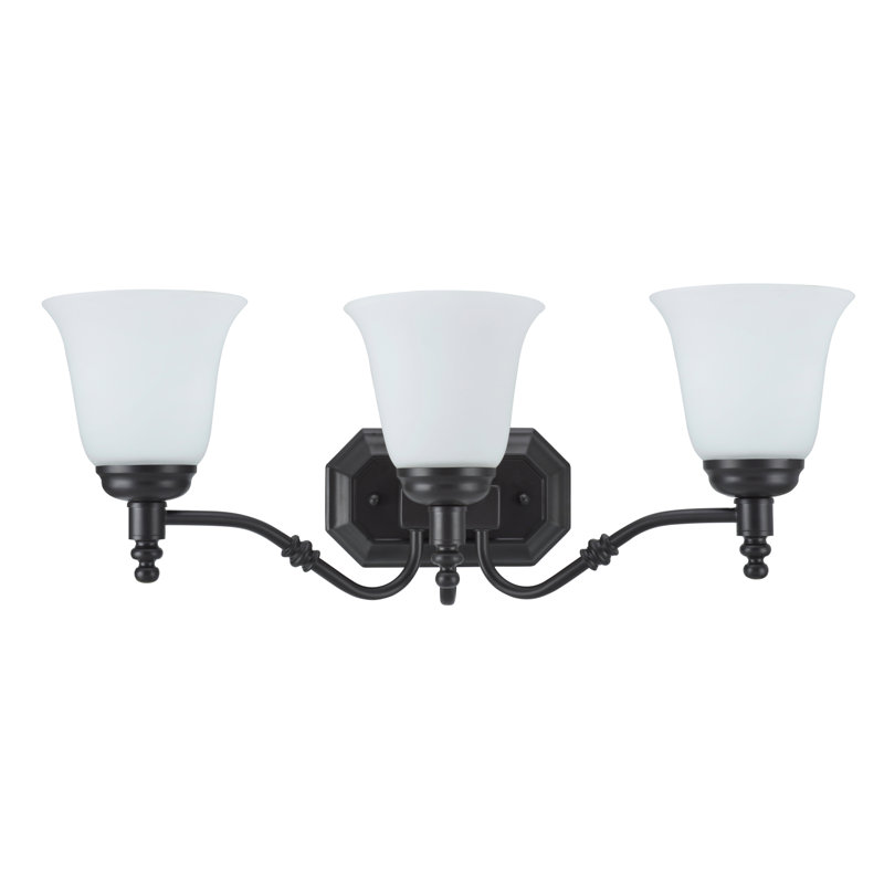 Éclairage pour meuble-lavabo 3 lumières, Bronze huilé
