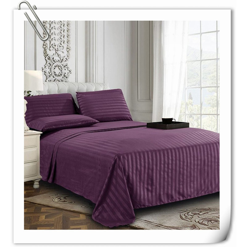 Quilts Machine Woven Quilt Set, Purple Striped