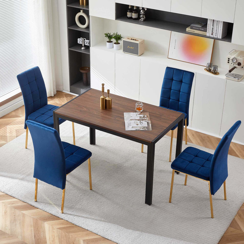 Chaise en velours Nordic, Doré