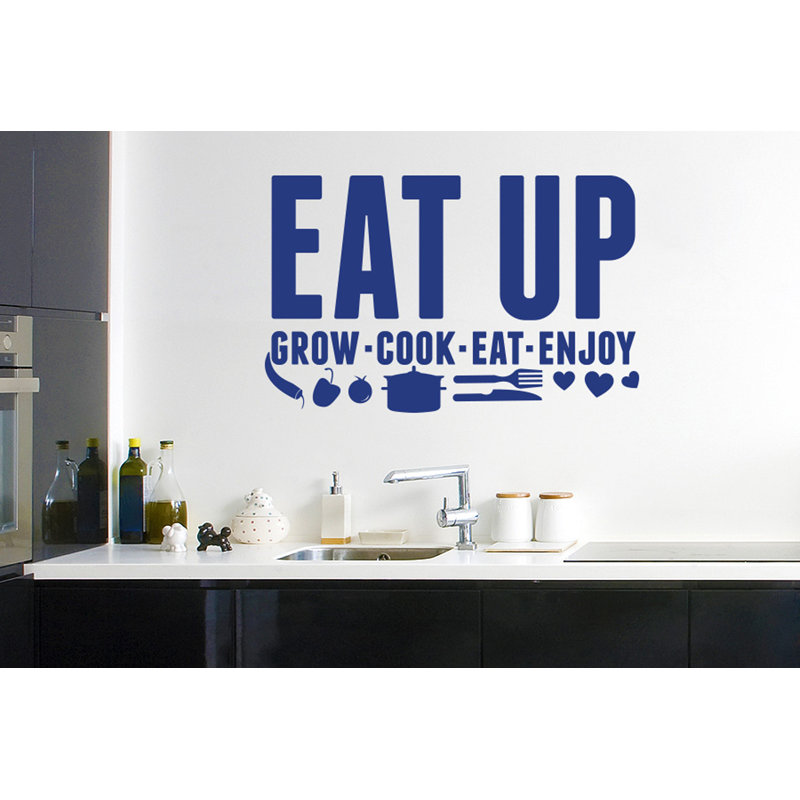 Food & Beverage Wall Decal, Medium, Dark Blue