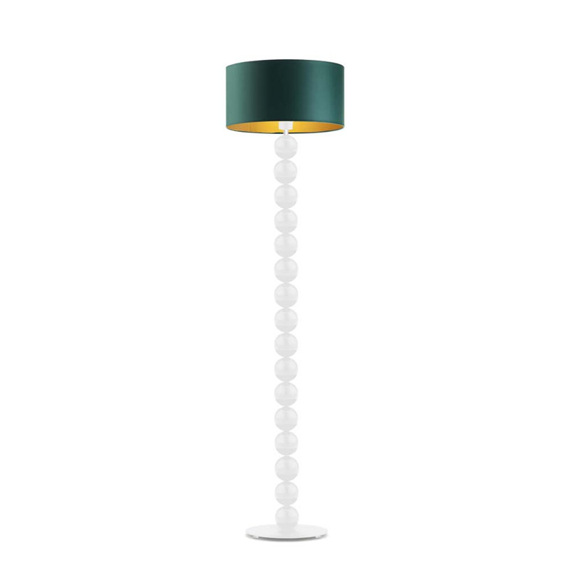 Moody 158cm Traditional Floor Lamp, Teal, White