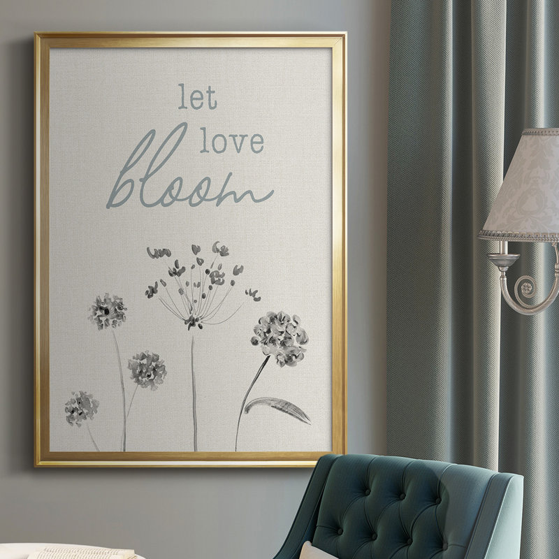 Let Love Bloom - impression d'un cadre photo, Or, H 36,5 po x l 26,5 po x P 1 po
