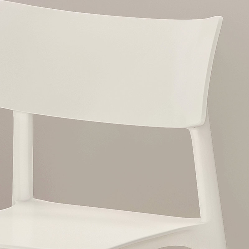 Chaise de salle à manger en plastique (ensemble de 2)