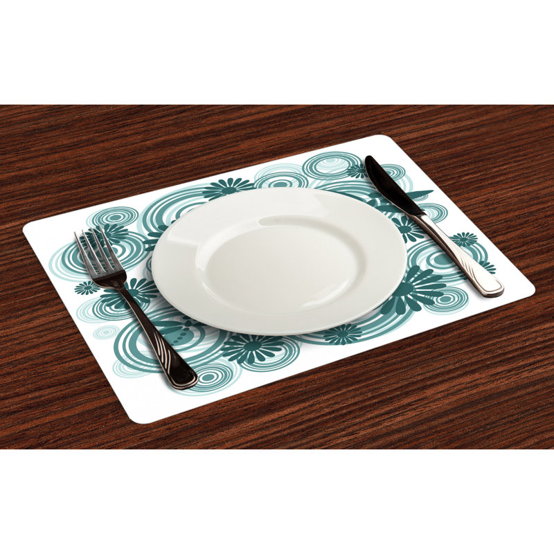 Polyester Floral Rectangle Placemat
