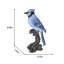 Blue Jay on stump | Handcrafted Decorative Bird Statue for Home & Garden | Premium Polyresin, Weather-Resistant Indoor/Outdoor Decor