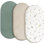 Ensemble de 3 draps pour berceau en mousseline pour bébé, drap-housse respirant en coton pour bébé garçon