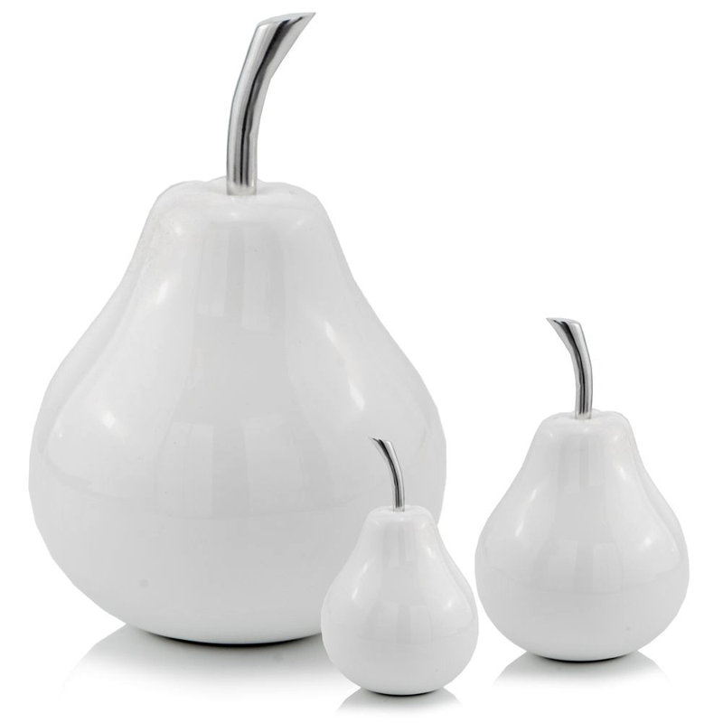 Décoration décorative en forme de poire en aluminium, H 16,5 po x l 11 po x P 11 po