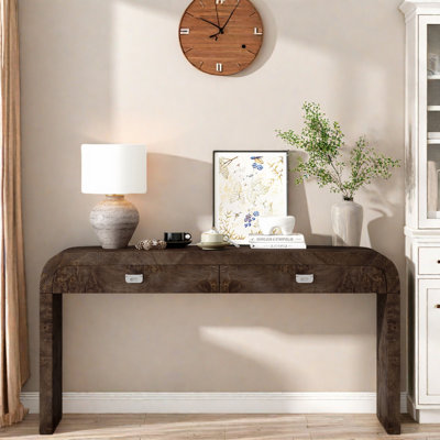 Console en bois avec tiroirs Faelina
