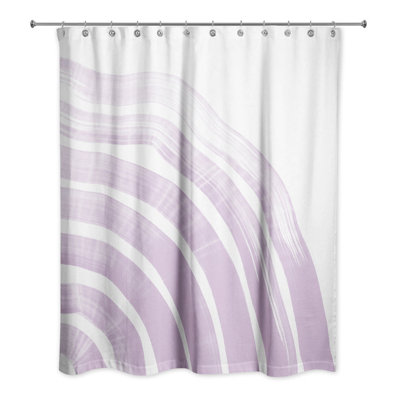  Rideau de douche simple abstrait, Mauve