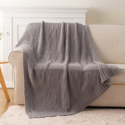Soft Textured Plush Blanket,50"X60"