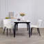 Ensemble de 2 chaises de salle à manger crème: similicuir style moderne Mid-Century-1522723099