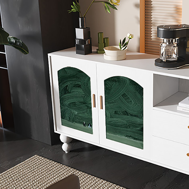 Buffet 59,1 po, Blanc/vert
