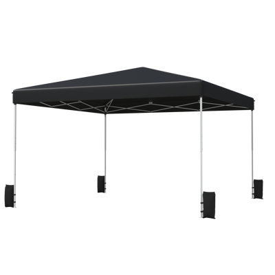 12 pi. L 12 pi. D Pavillon de jardin en métal, auvent escamotable