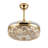 42" Modern Gold Round LED Ceiling Fan Light With Remote Control 6 speeds 3 Colors