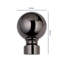 Heavy-Duty Adjustable Curtain Pole with Finials-455005172-454942157