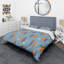 Ensemble de housse de couette à style mid-century rétro botanique-40702702