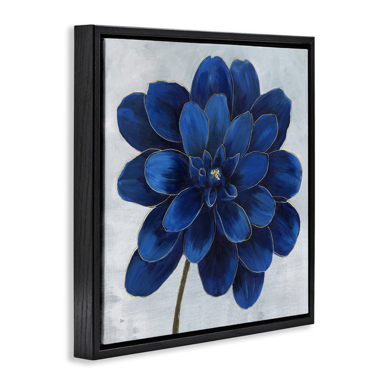 Art mural moderne sur toile flottante avec œillets, Cadre flottant noir de jais, H 18 po x l 18 po
