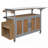 Foldable Outdoor Kitchen Island Patio Mobile Kitchen Cart Portable Outdoor Cooking Island with Lockable Wheels-128765678