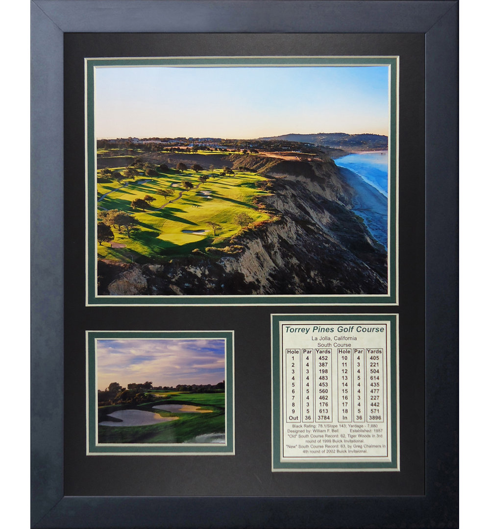 Torrey Pines Golf Course I Aerial Framed Memorabilia Legends Never Die