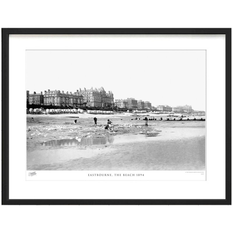 Eastbourne, The Beach 1894 by Francis Frith - Single Picture Frame Print, 45cm H x 60cm W x 2.3cm D