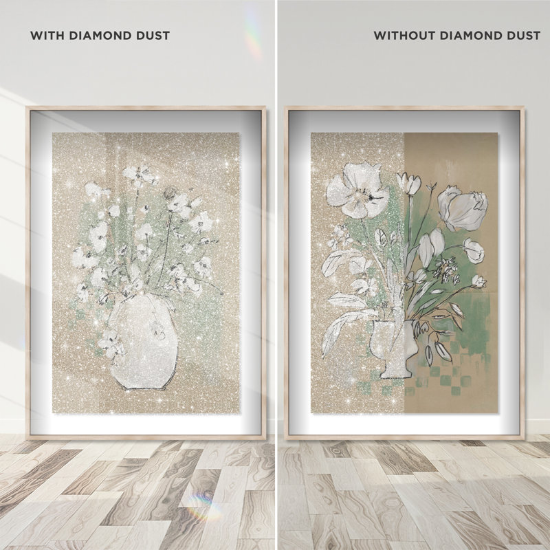 Spring Energy Set by Oliver Gal, 31" H x 21" W, Natural Oak Shadowbox