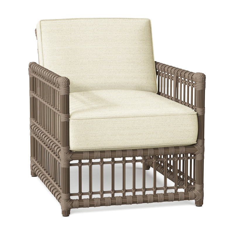 Newport Arm Chair with Cushions, Welt, Newport #66 Burlap, Tweed Toffee
