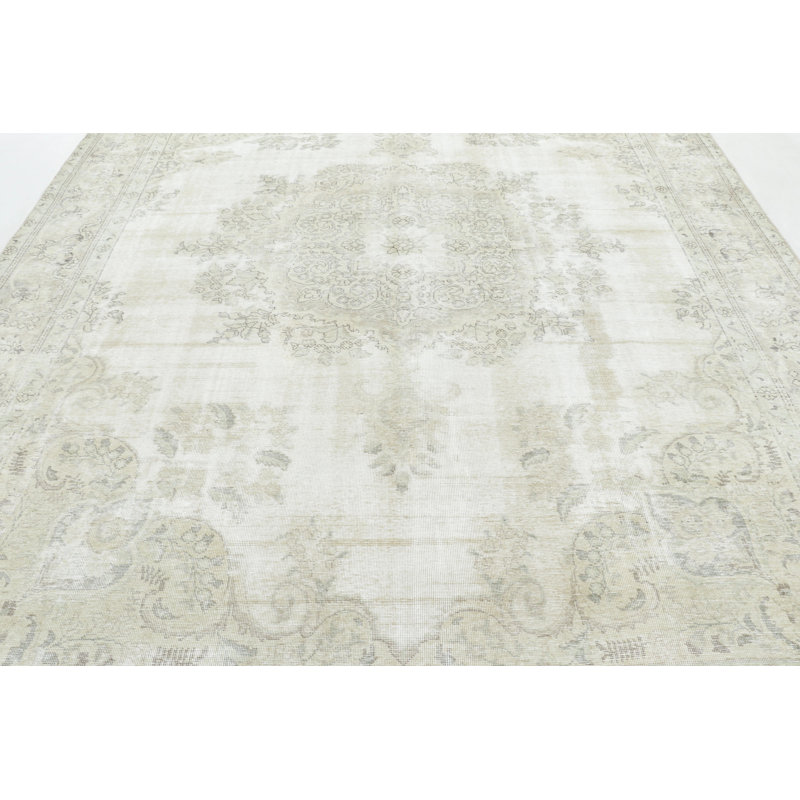 Distressed One-of-a-Kind 9'0X11'10 Hand Knotted Area Rug
