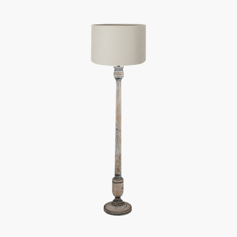 163cm Traditional Floor Lamp, Matte, Grey