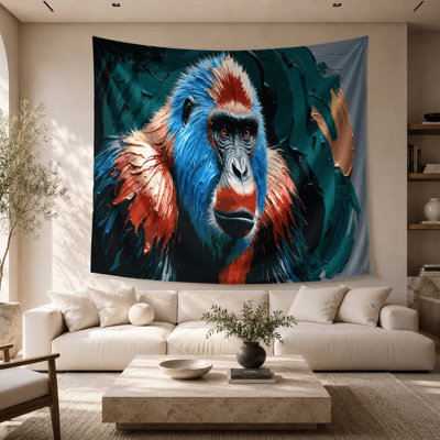 Tapisserie murale «Wildlife Mandrill»