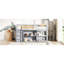 Lit mezzanine simple avec construction - tiroir, tablette, bureau, grand espace de rangement gris-710670441
