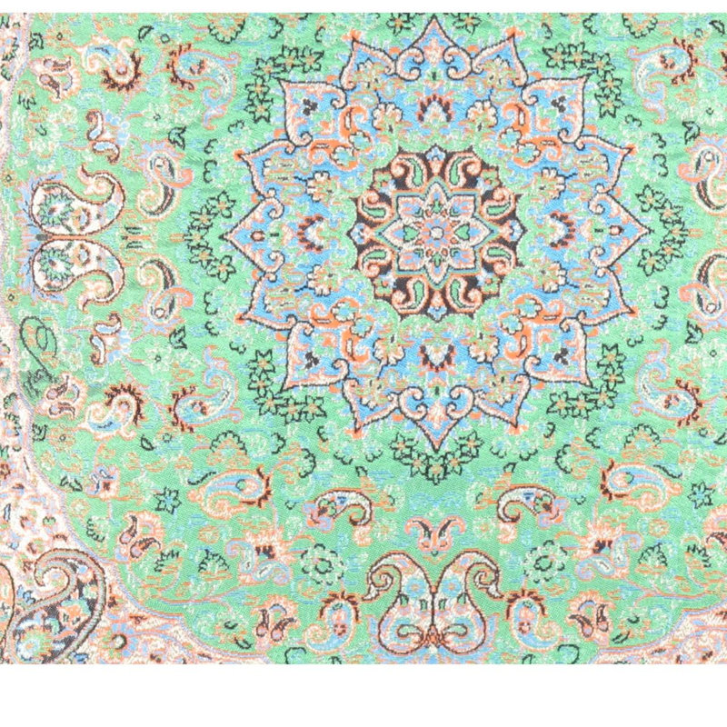 L Blue Diamond  Silk Termeh 16'', Spring Green/Apple Oriental