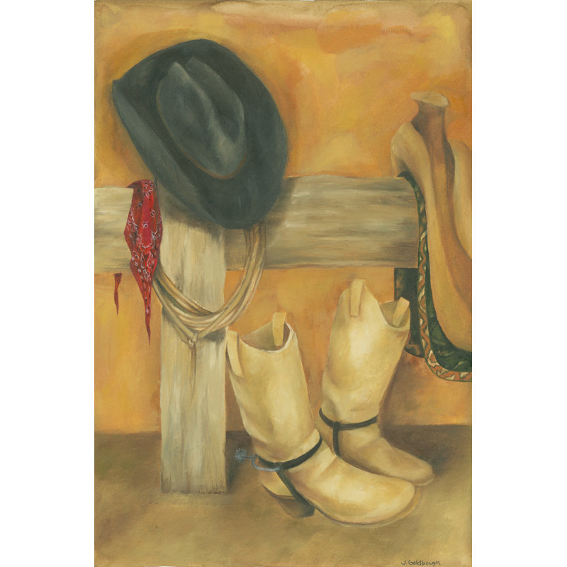 Rustic Cowboy by Jennifer Goldberger - Wrapped Canvas Art Prints, 76cm H x 51cm W x 3.8cm D