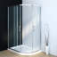 Delphina Glass Offset Quadrant Shower Enclosure with Tray-966496380-966496377