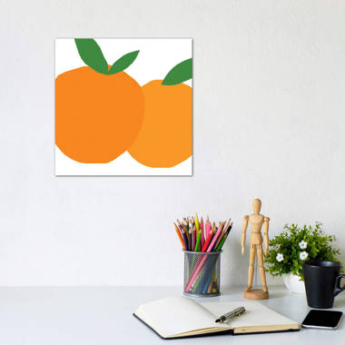 Oranges - Painting Print East Urban Home Format: Wrapped Canvas, Size: 12 H x 12 W x 0.75 D